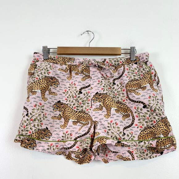 Printfresh Leopard Print Pajama Set in White and Brown - Picture 9 of 11